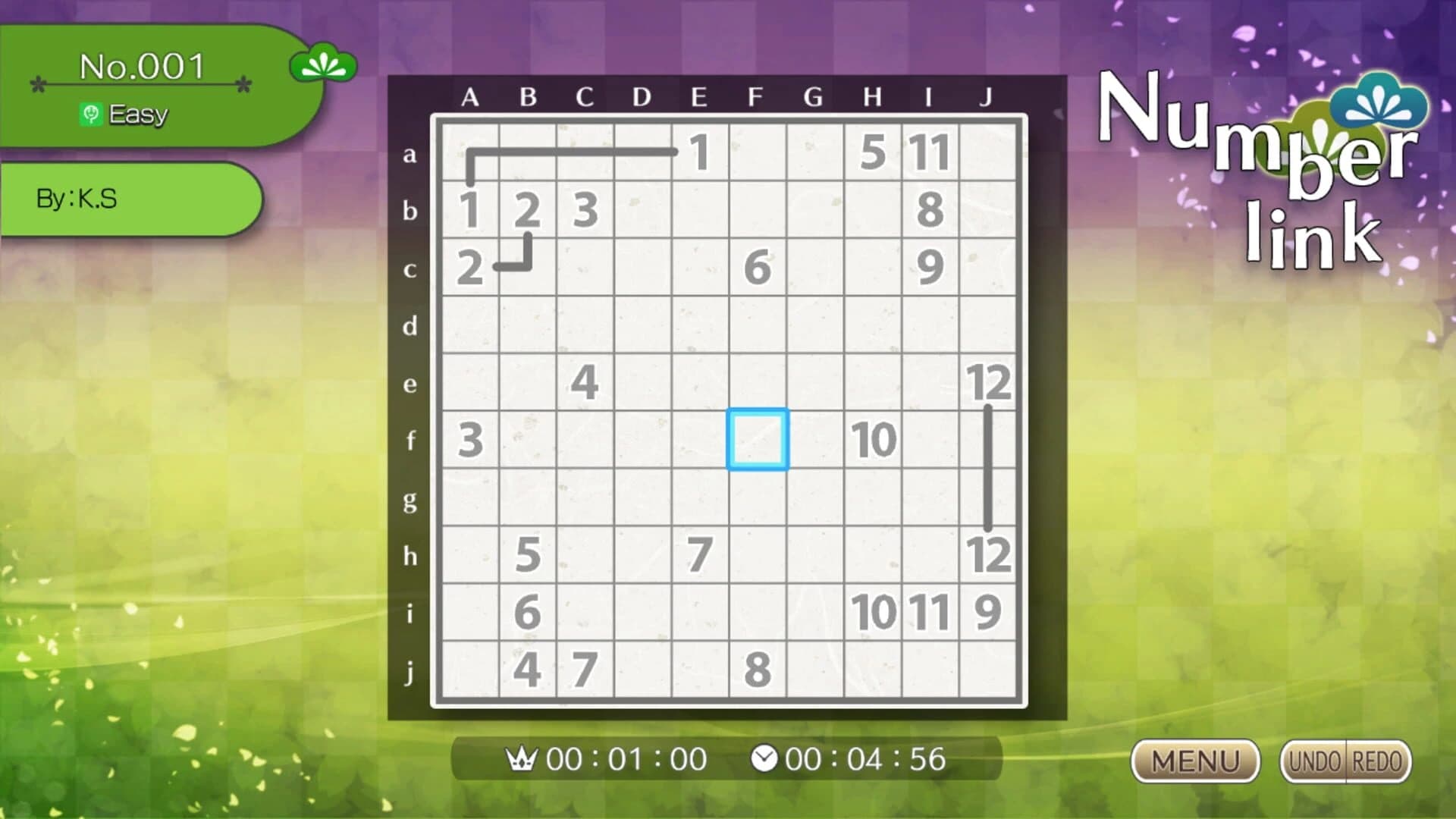 Puzzle by Nikoli S: Numberlink screenshot 2