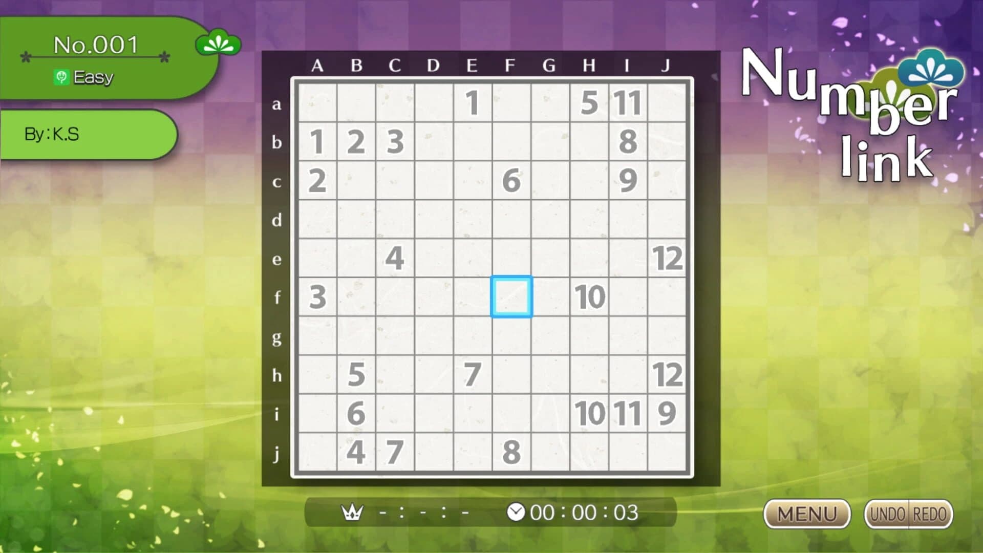 Puzzle by Nikoli S: Numberlink screenshot 1