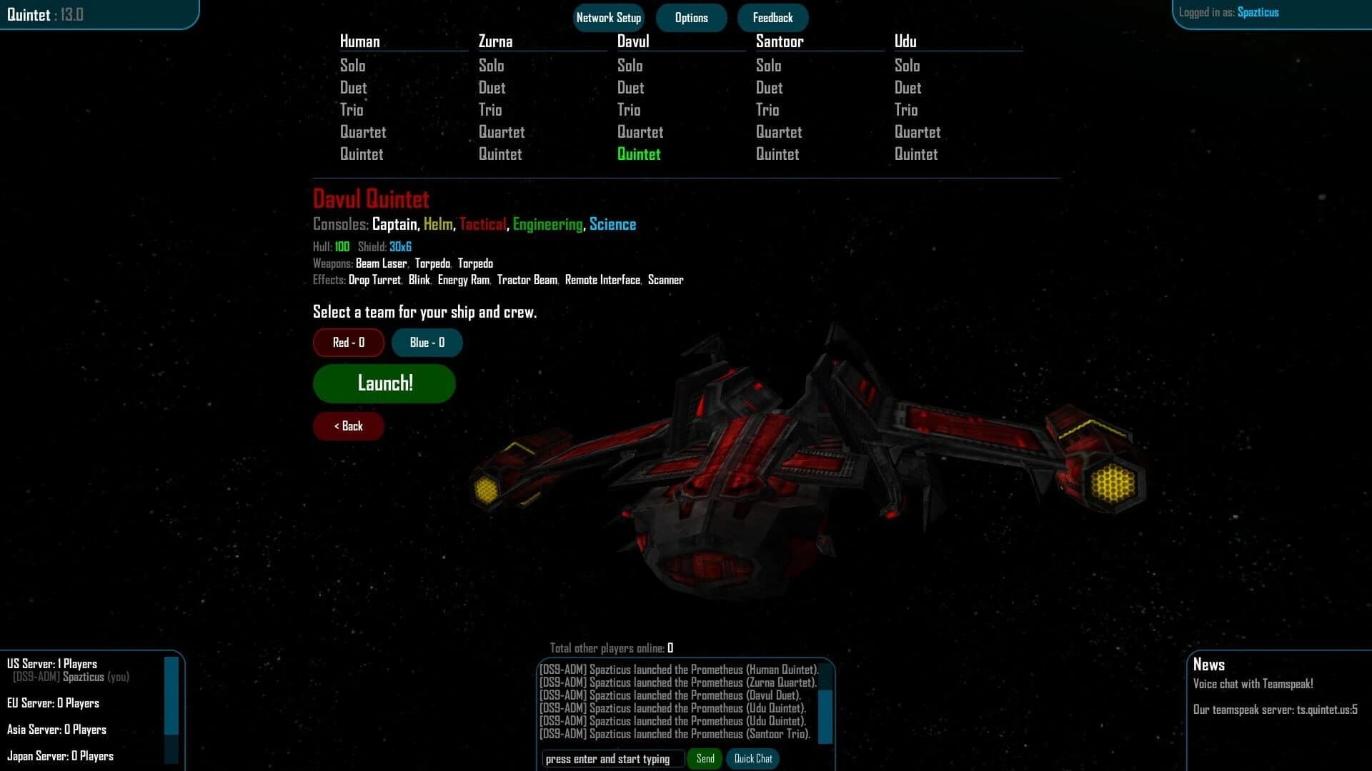 Quintet screenshot 1