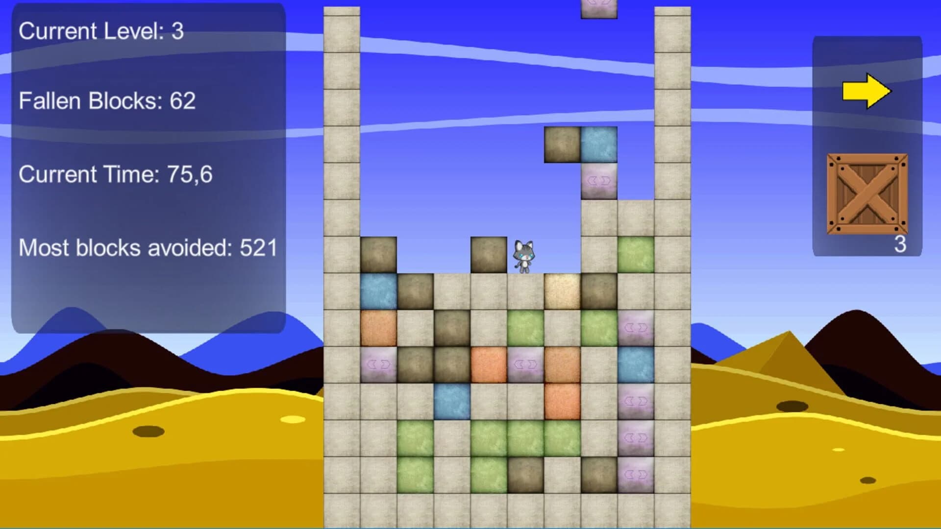 Raining blocks screenshot 1