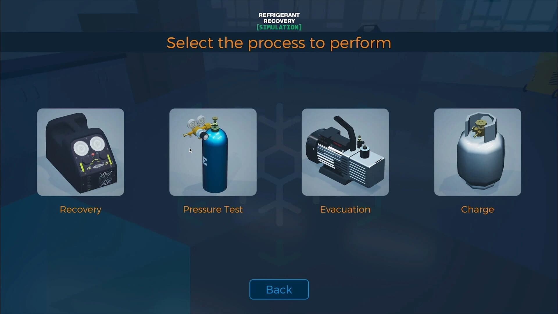 Refrigerant Recovery Simulation screenshot 2