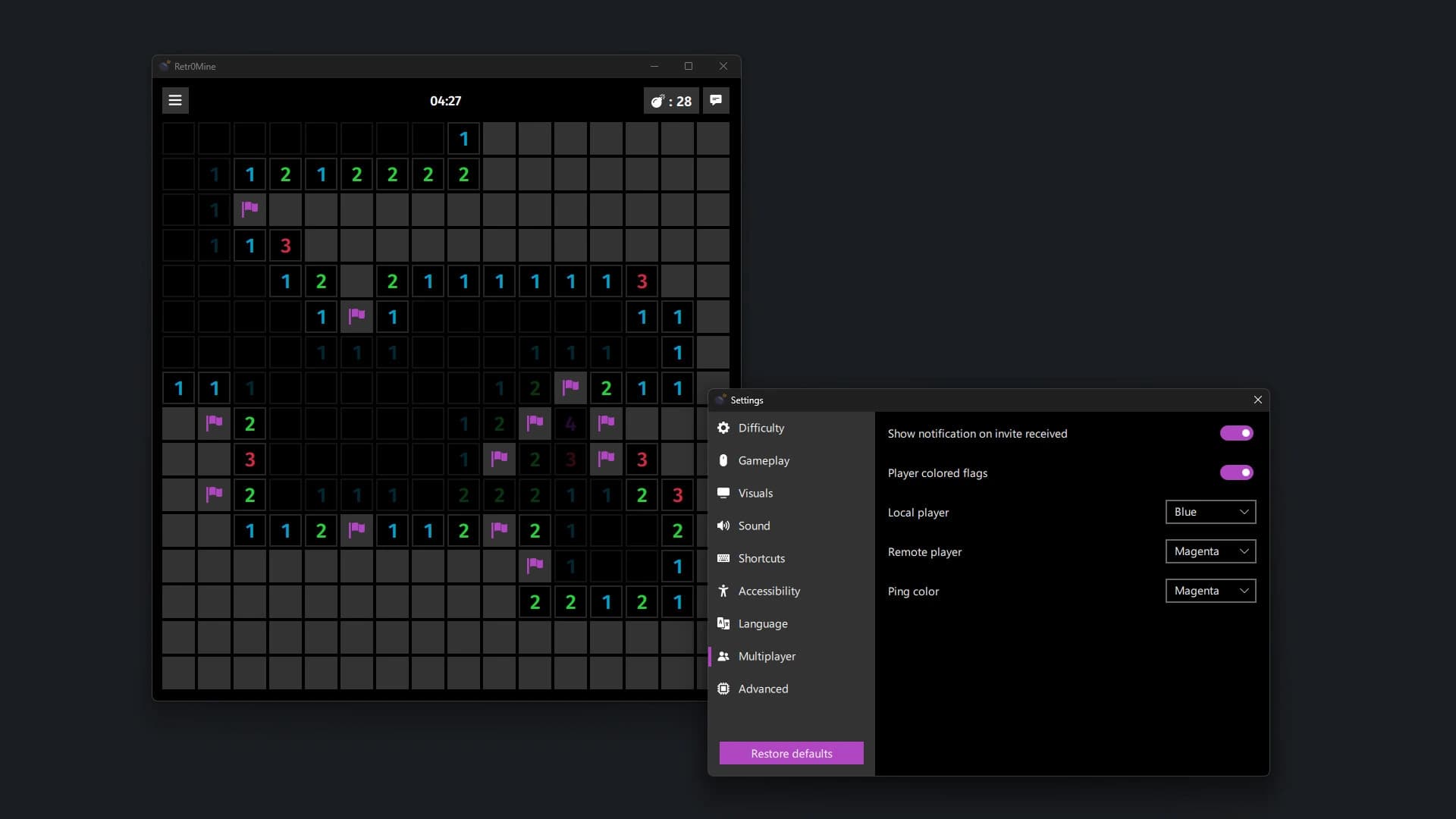 Retr0Mine screenshot 3