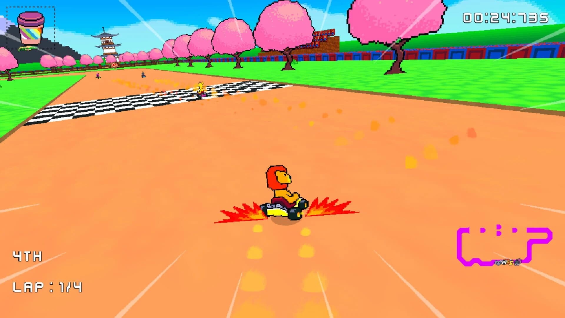 Retro Kart Rush screenshot 2