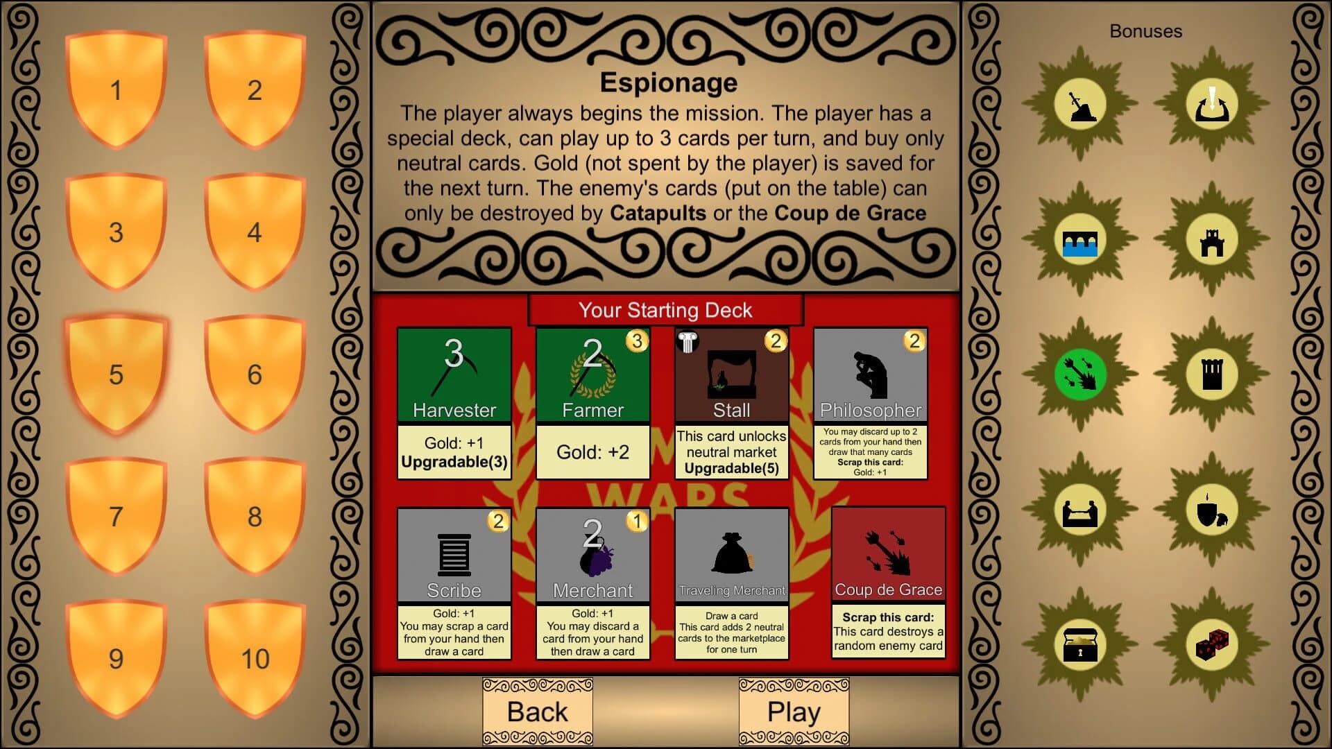 Roman Wars: Deck Building Game screenshot 1