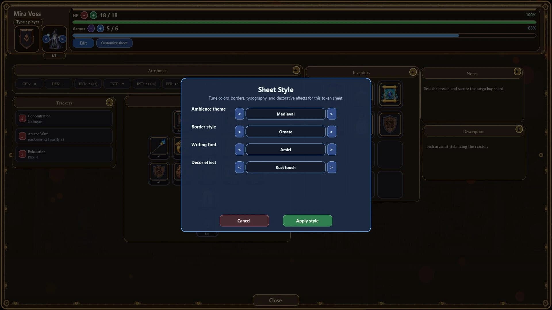 RP2D Virtual Tabletop screenshot 2