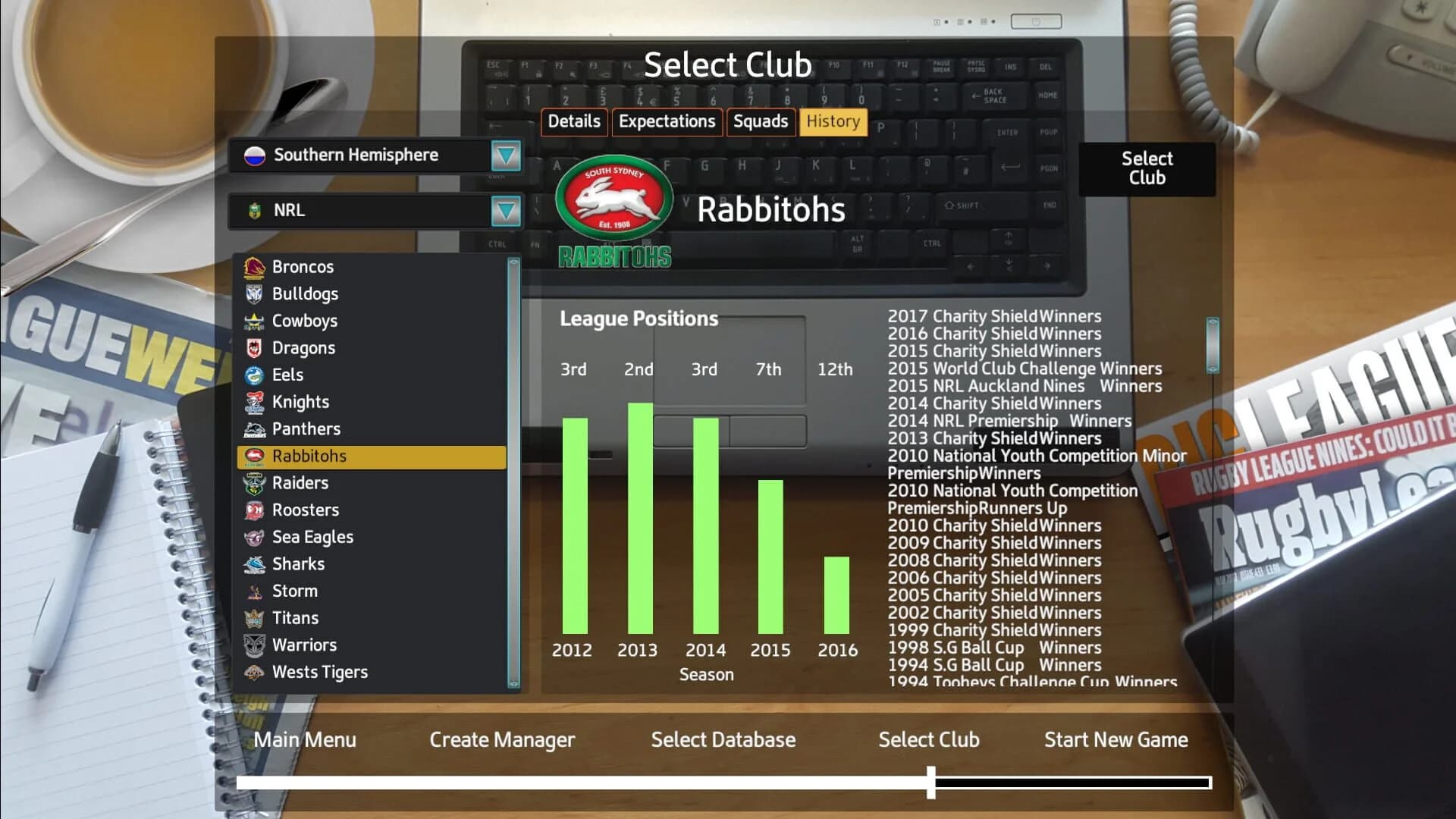 Rugby League Team Manager 2018 screenshot 1