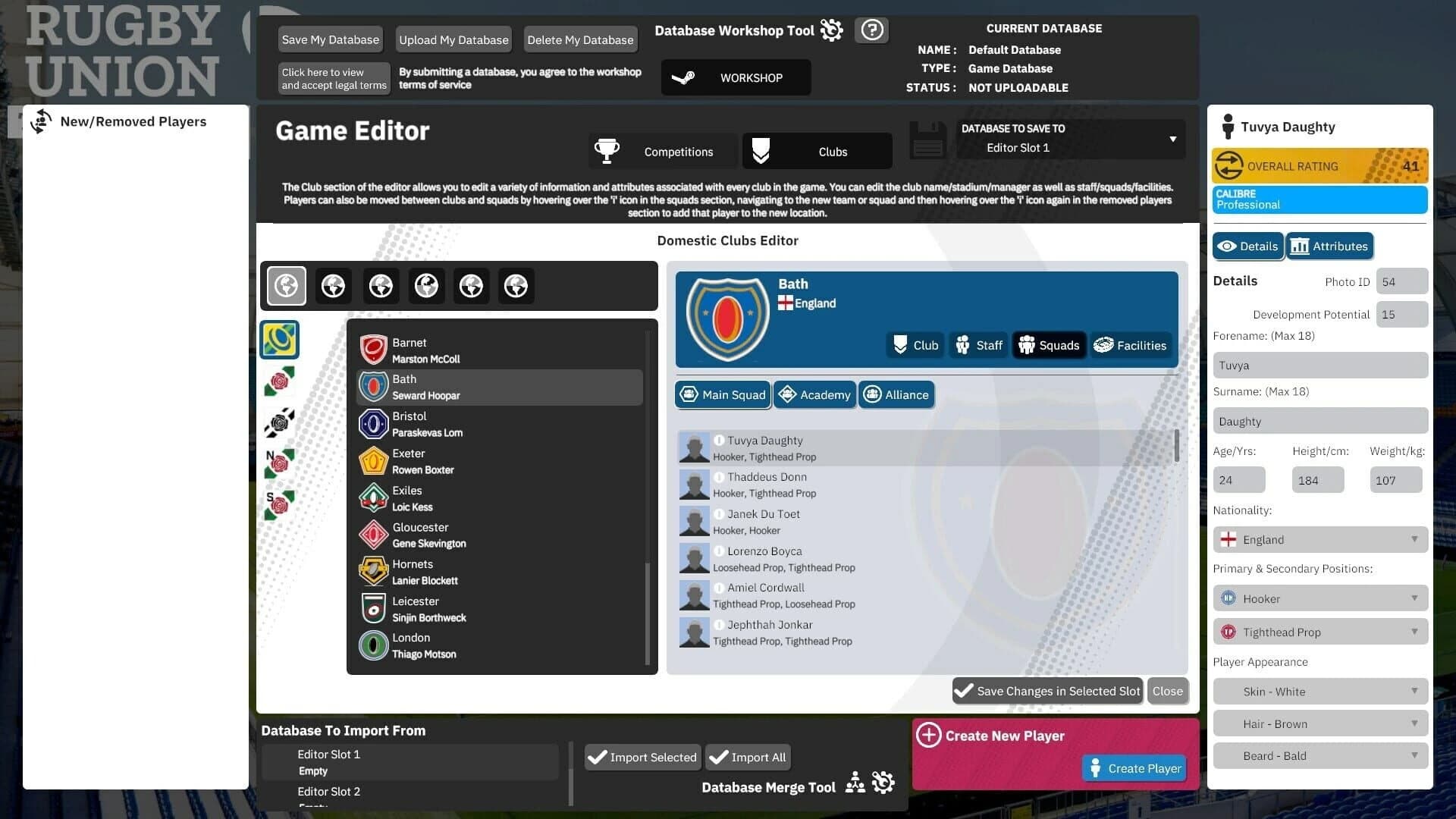 Rugby Union Team Manager 4 screenshot 2