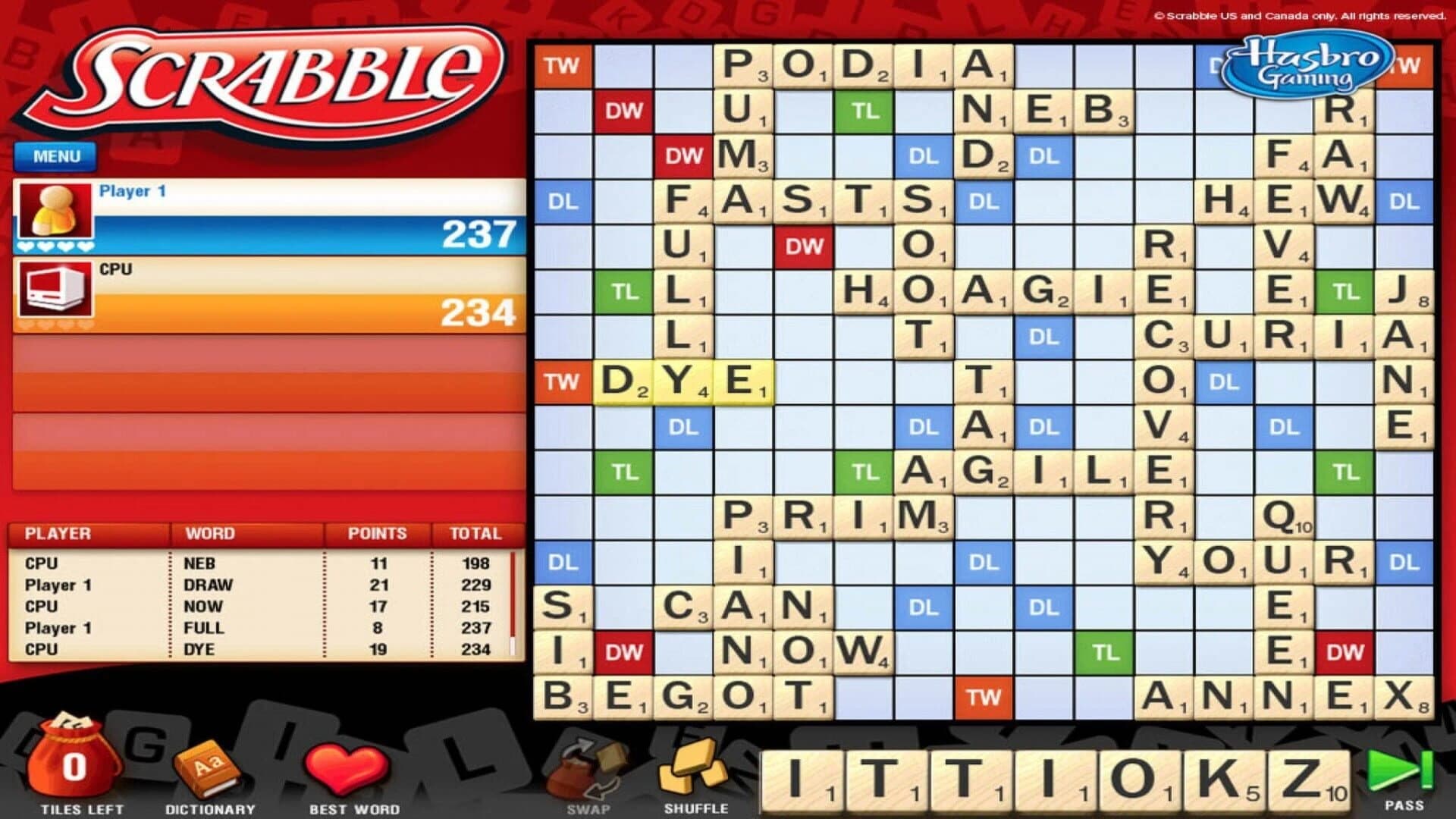 Scrabble screenshot 2
