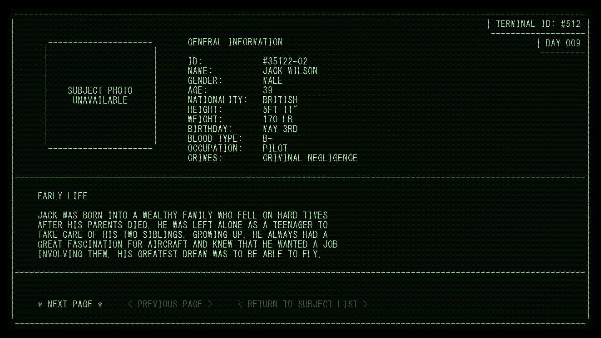 Second Thoughts: Terminal screenshot 2