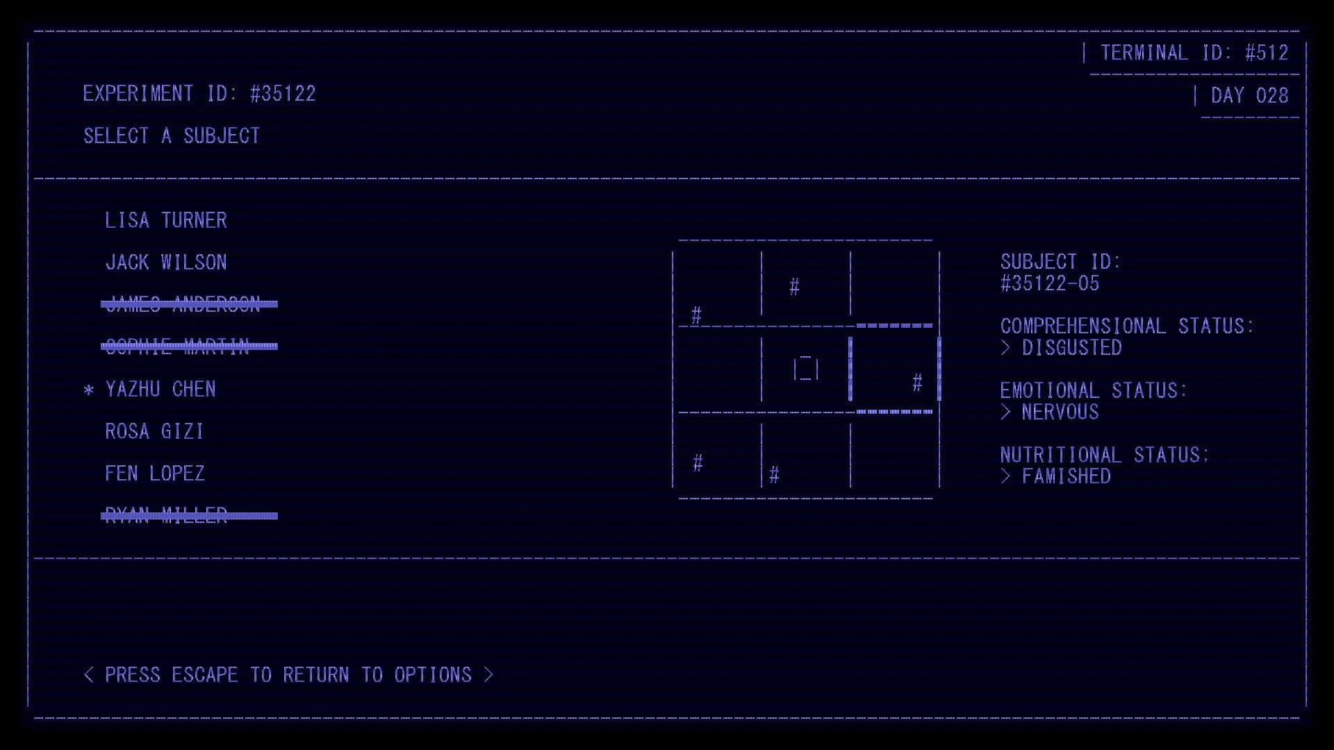 Second Thoughts: Terminal screenshot 1