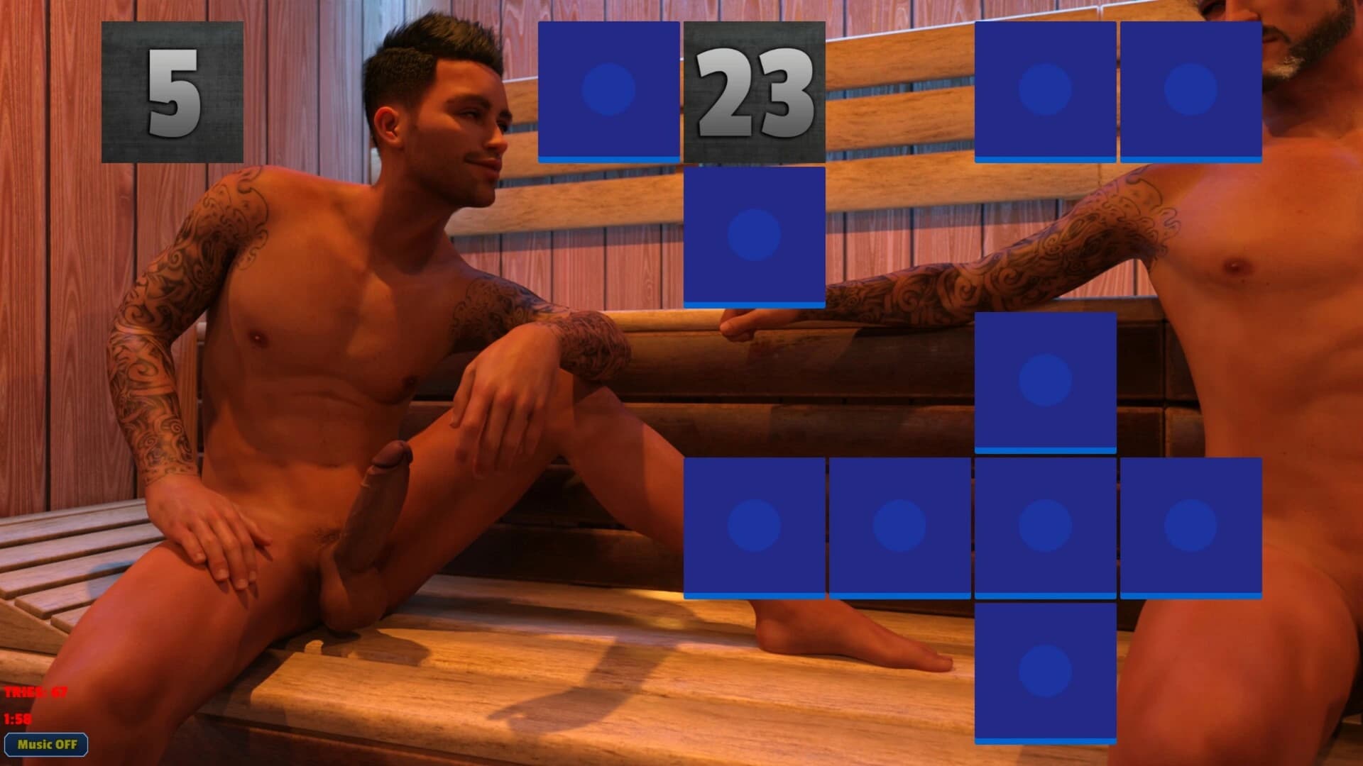 Sexy Memory Puzzle: Gay Sauna screenshot 2