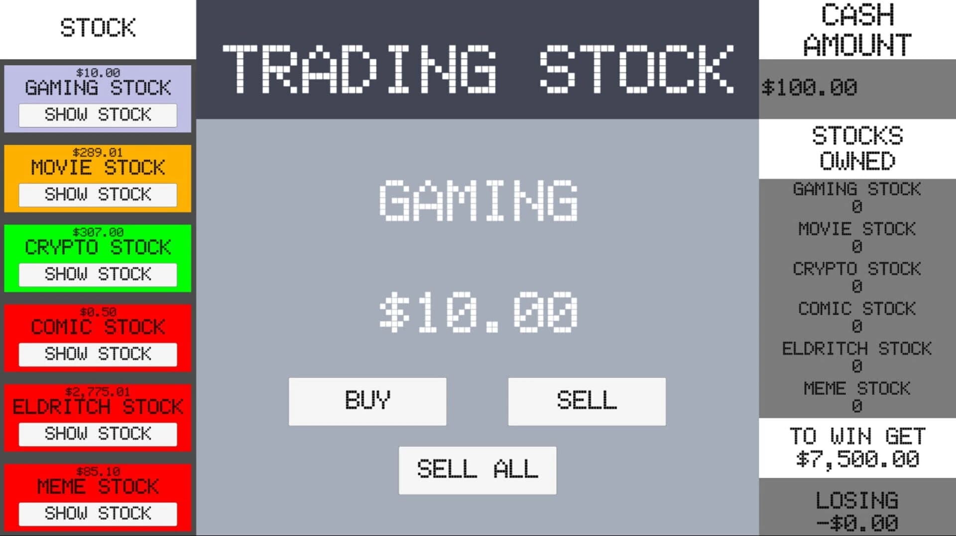 Simple Stock Trading Simulator screenshot 1