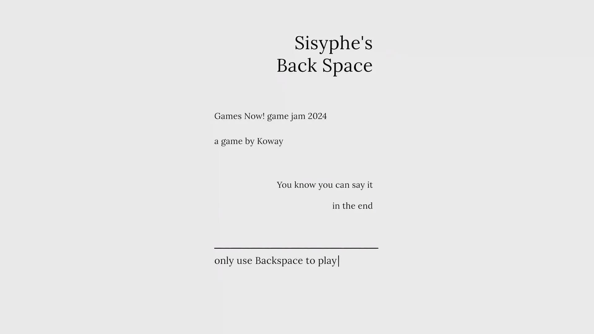 Sisyphe's Backspace screenshot 1