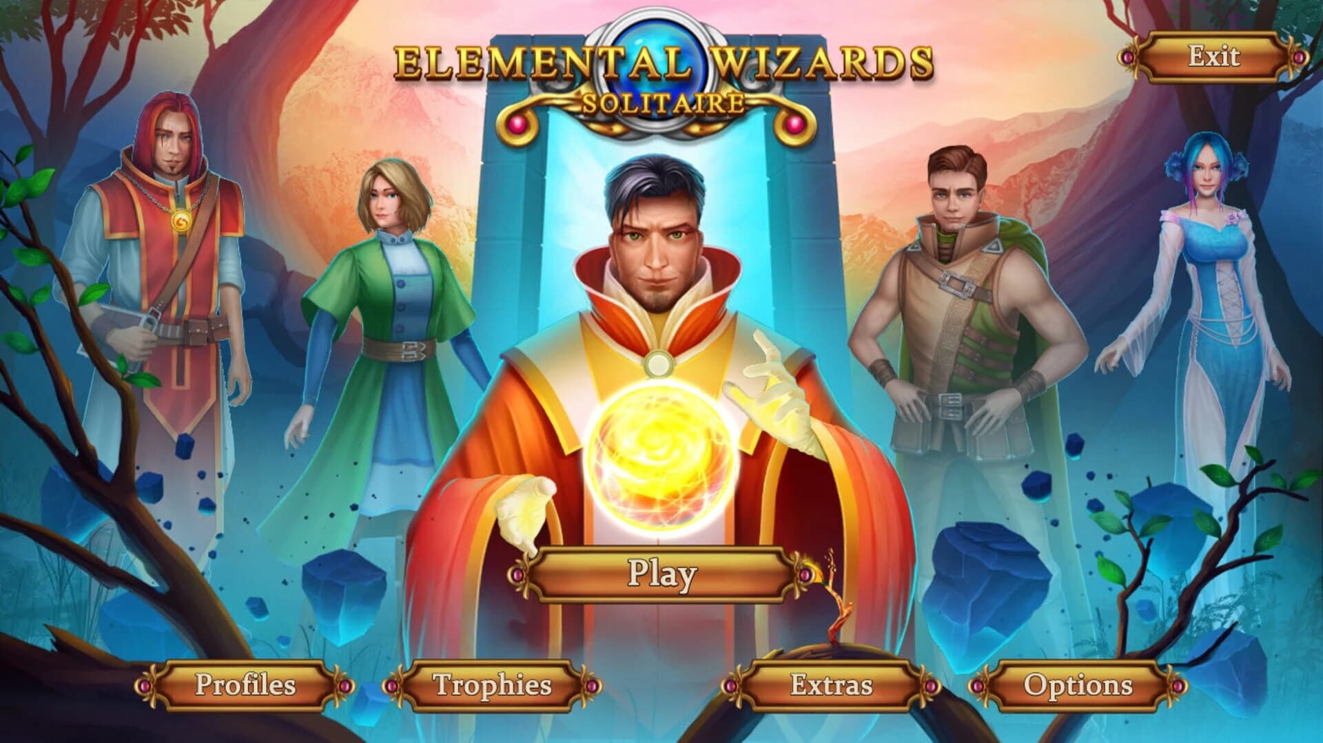 Solitaire: Elemental Wizards screenshot 1