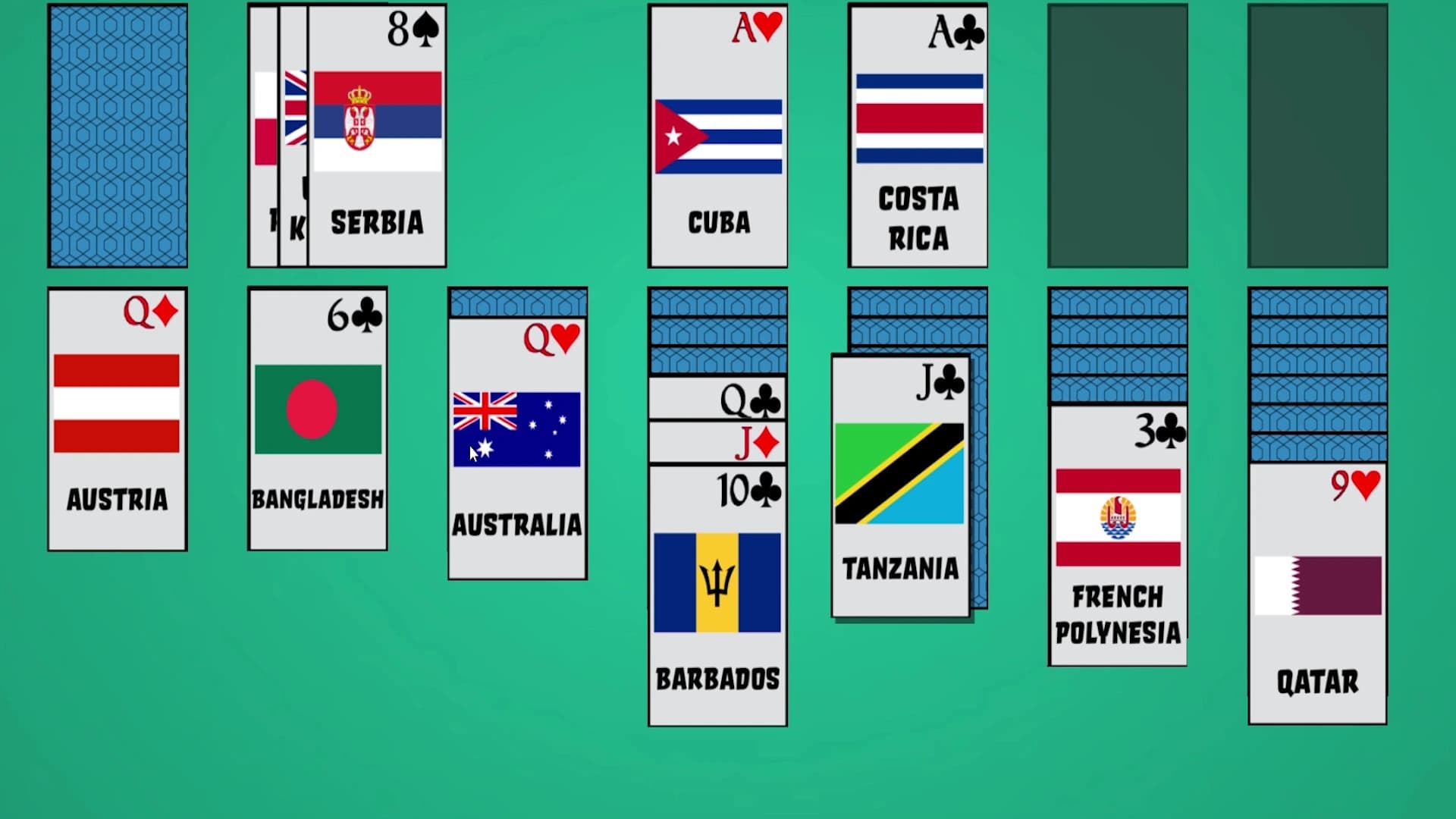 Solitaire: Learn the Flags! screenshot 4