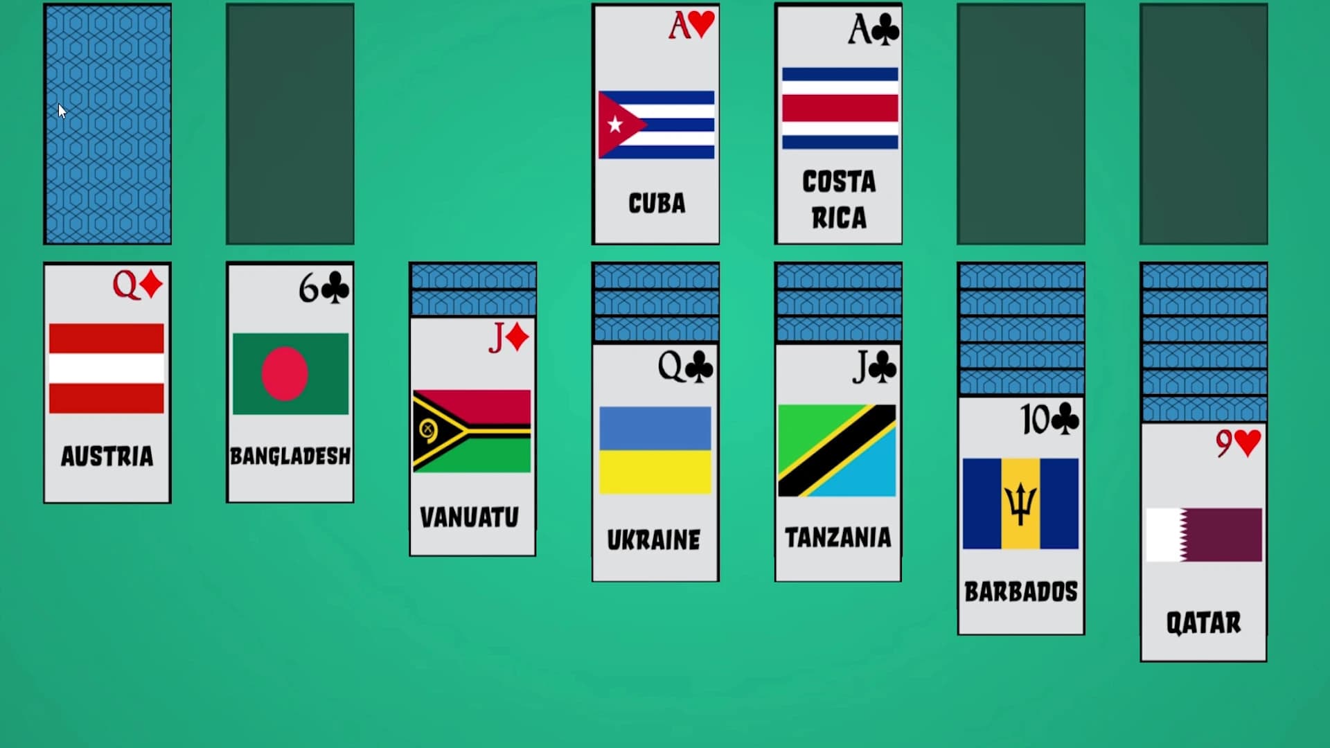 Solitaire: Learn the Flags! screenshot 5
