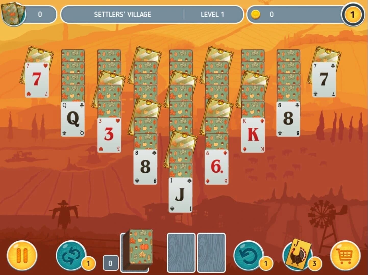 Solitaire Match 2 Cards. Thanksgiving Day screenshot 3