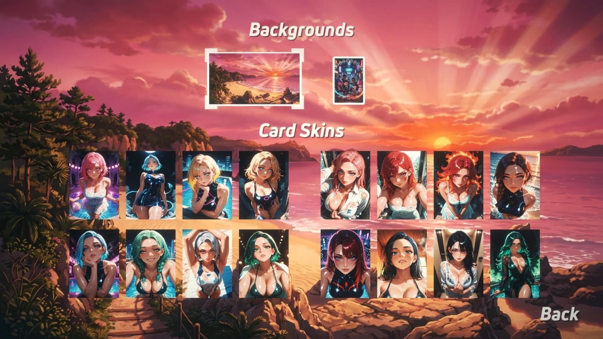 Solitaire Paradise: Anime Bikini Babes screenshot 2