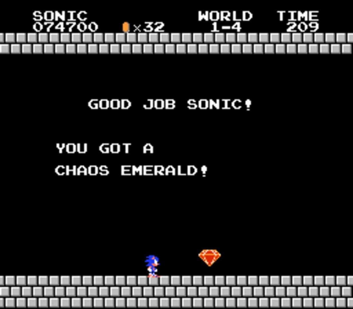 Sonic in Super Mario Bros. screenshot 1