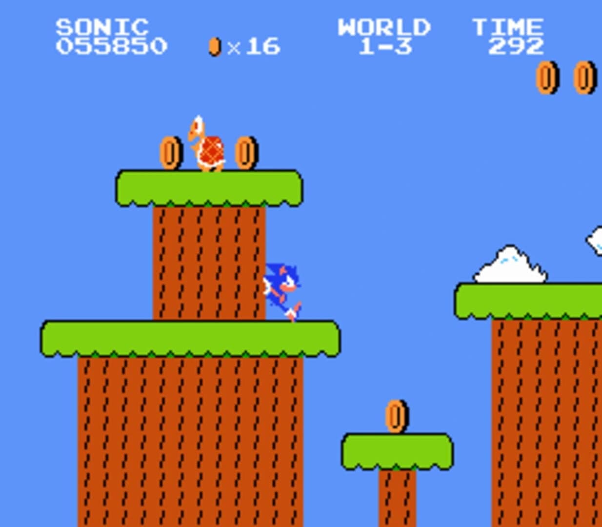Sonic in Super Mario Bros. screenshot 2