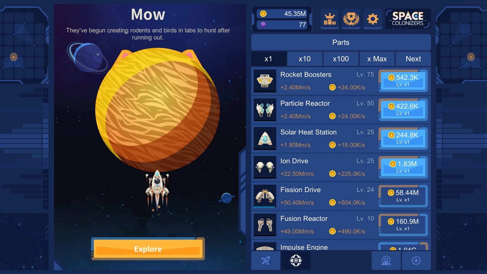 Space Colonizers Idle Clicker screenshot 1