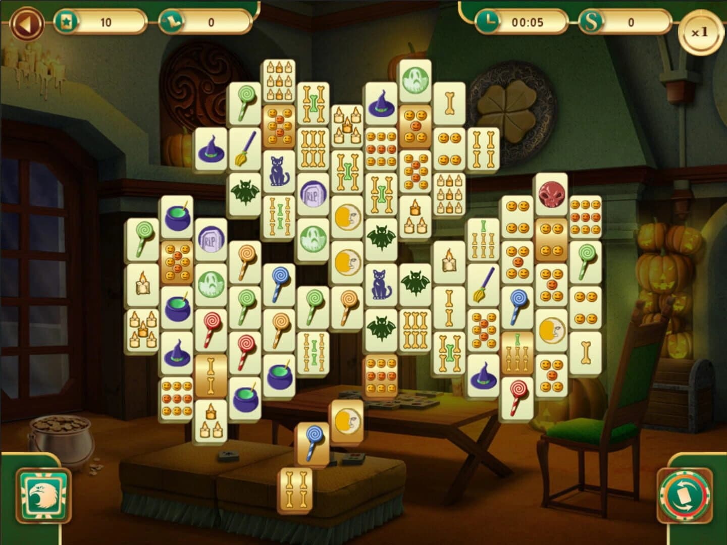 Spooky Mahjong screenshot 2