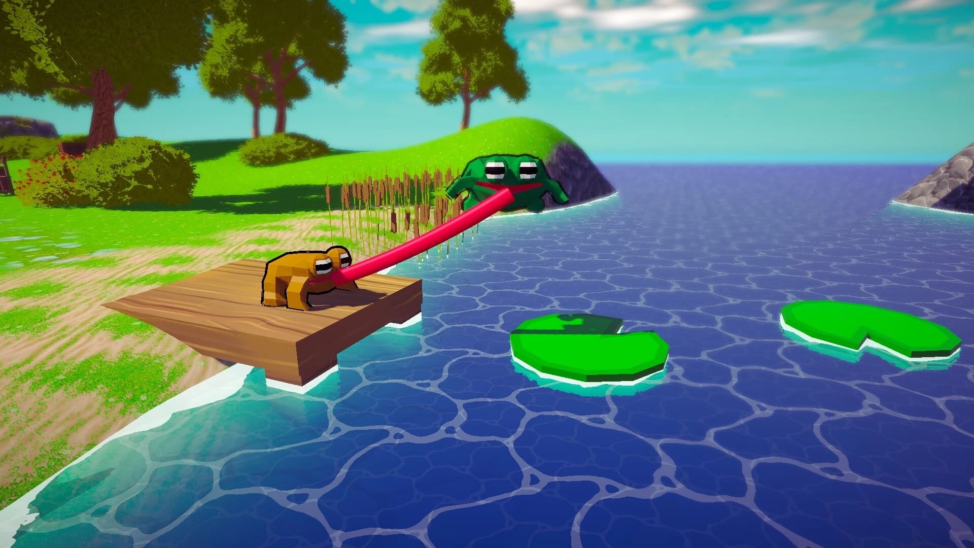 Stick Together!: Co-op Frog Parkour screenshot 1