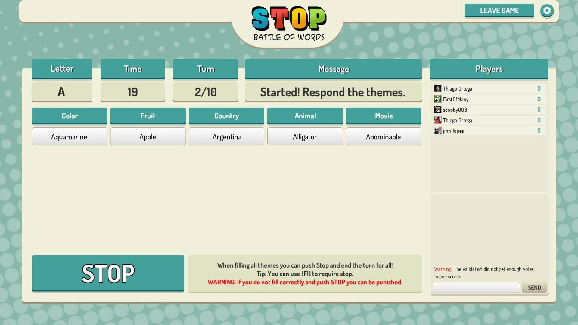 Stop Online: Battle of Words screenshot 3