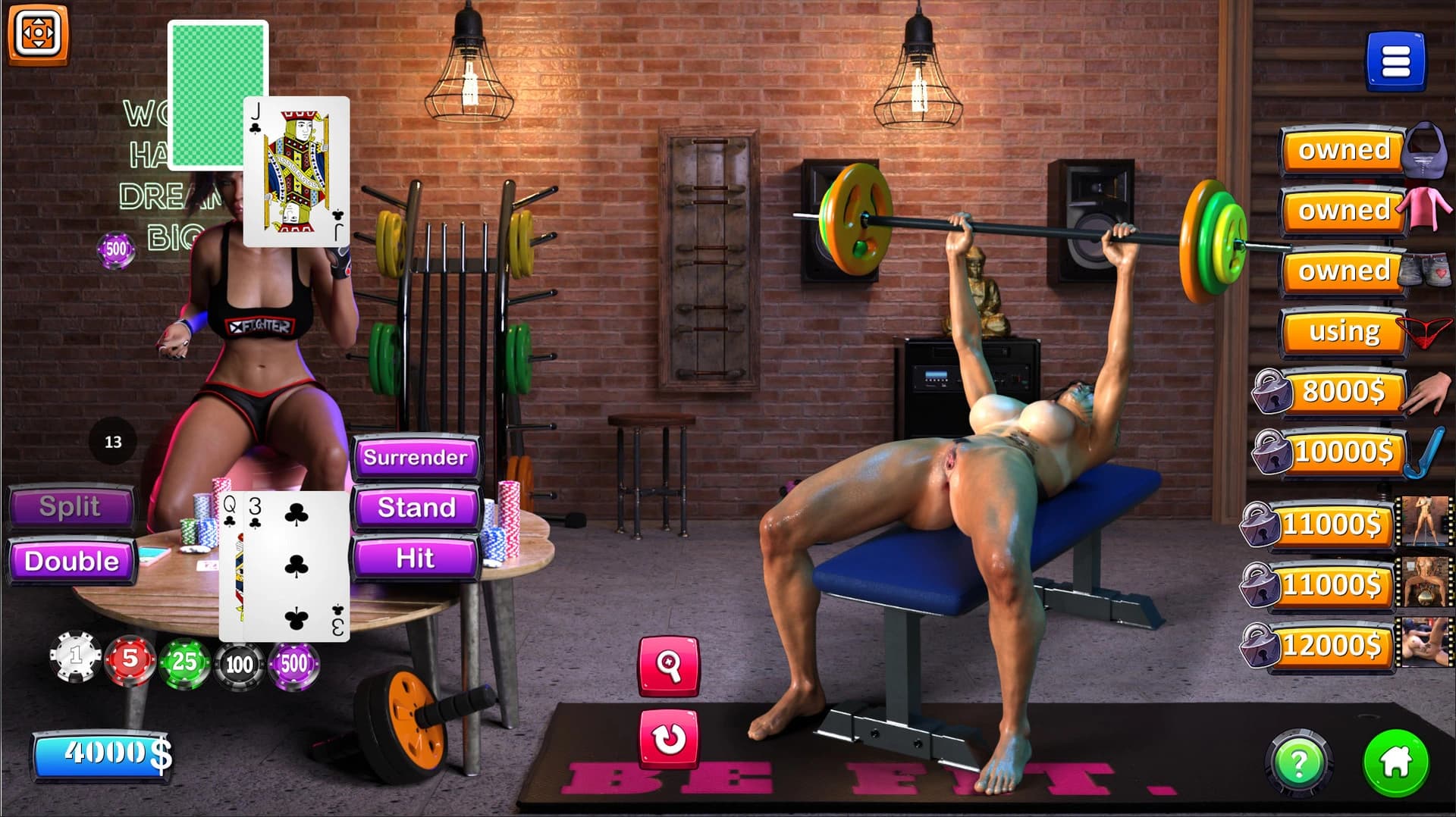 Strip Black Jack: Hot Gym screenshot 8