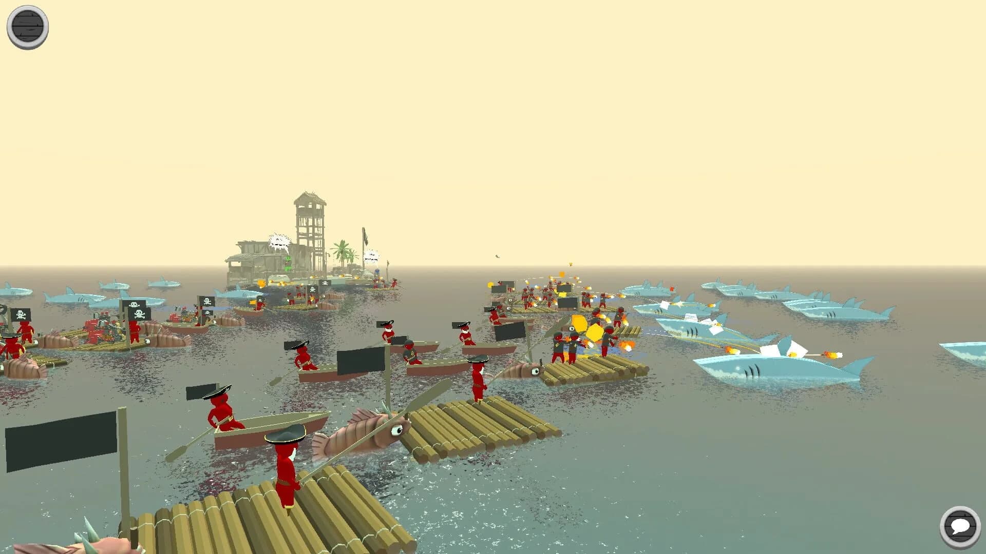 Stupid Raft Battle Simulator screenshot 4