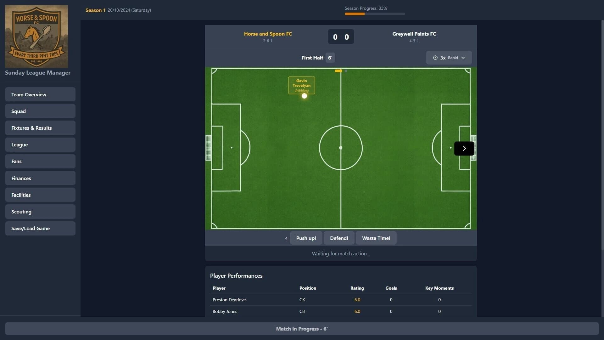Sunday League Manager: Horse & Spoon screenshot 5