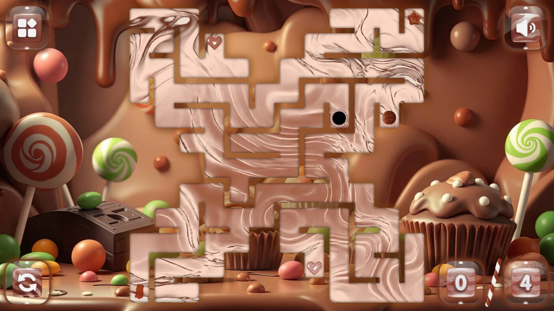 Sweetie Candy Maze: Brown Chocolate screenshot 2