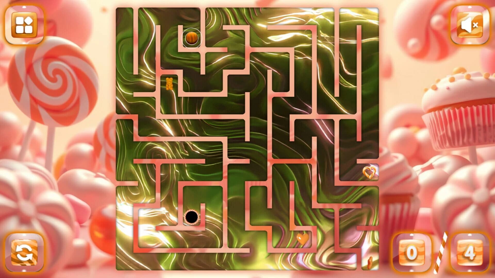 Sweetie Candy Maze: Coral Peach screenshot 3