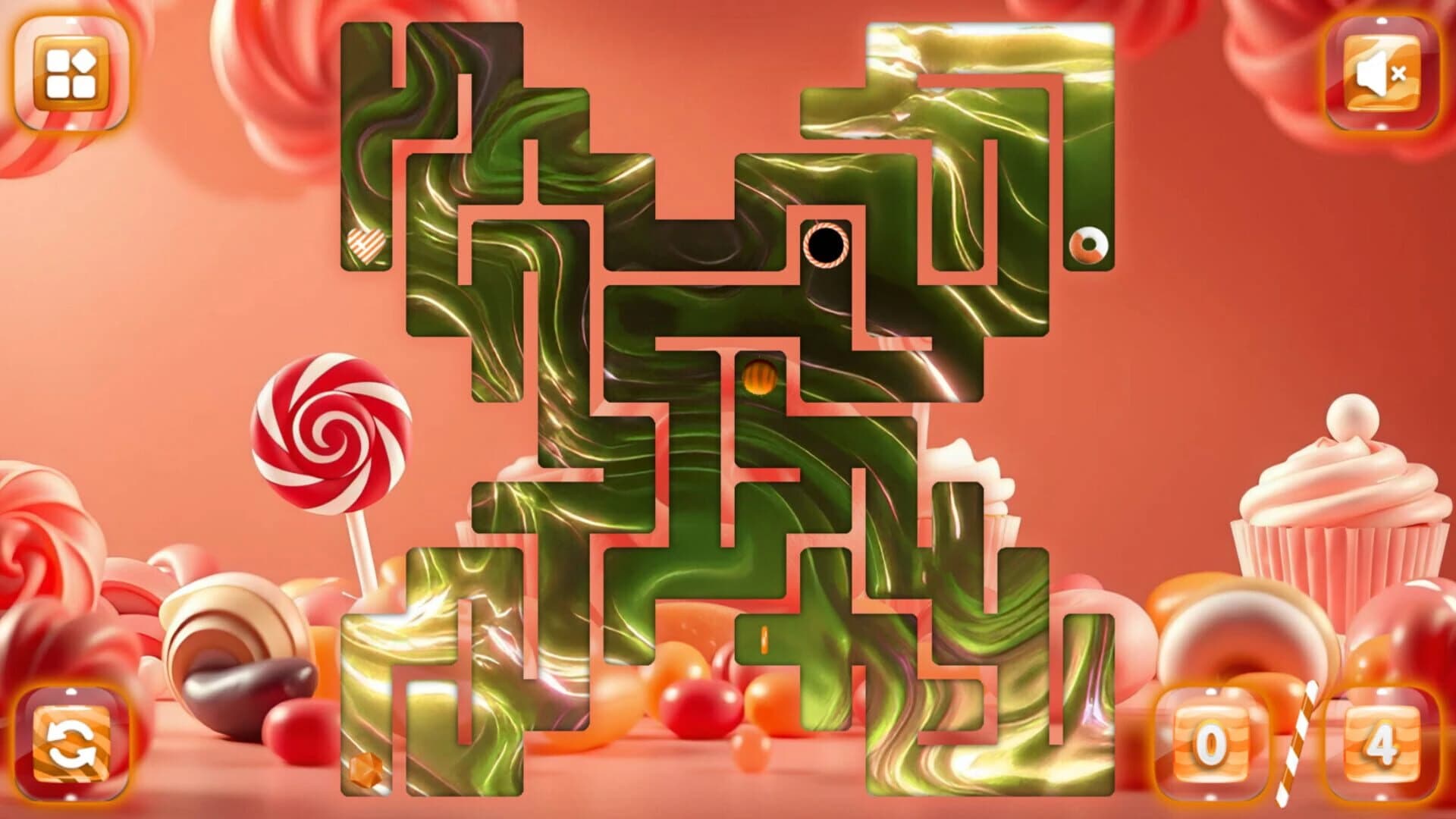 Sweetie Candy Maze: Coral Peach screenshot 4
