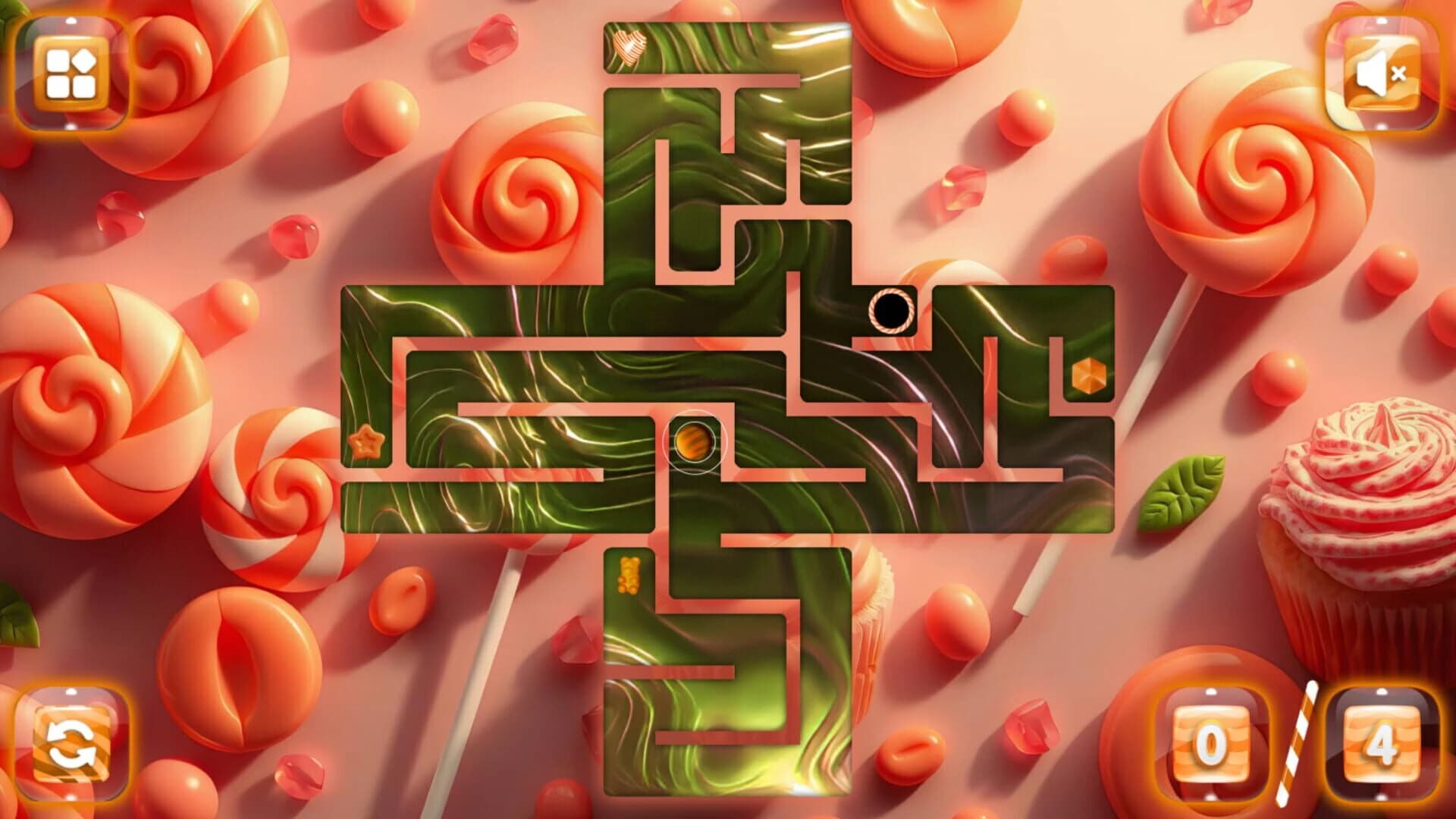 Sweetie Candy Maze: Coral Peach screenshot 5