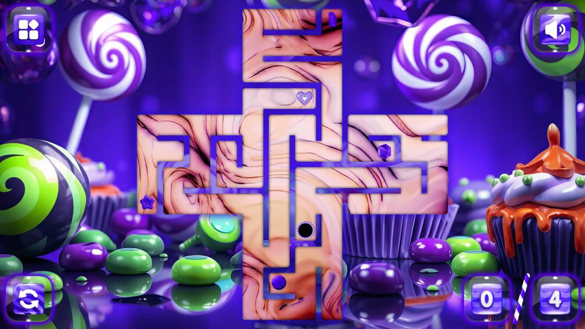 Sweetie Candy Maze: Violet Plum screenshot 2
