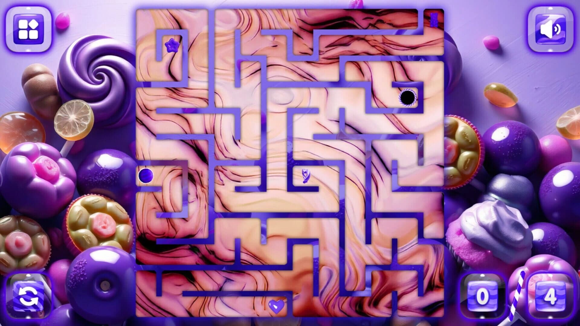 Sweetie Candy Maze: Violet Plum screenshot 1