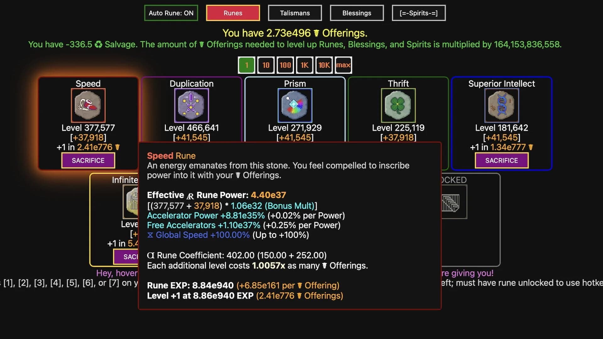 Synergism screenshot 3
