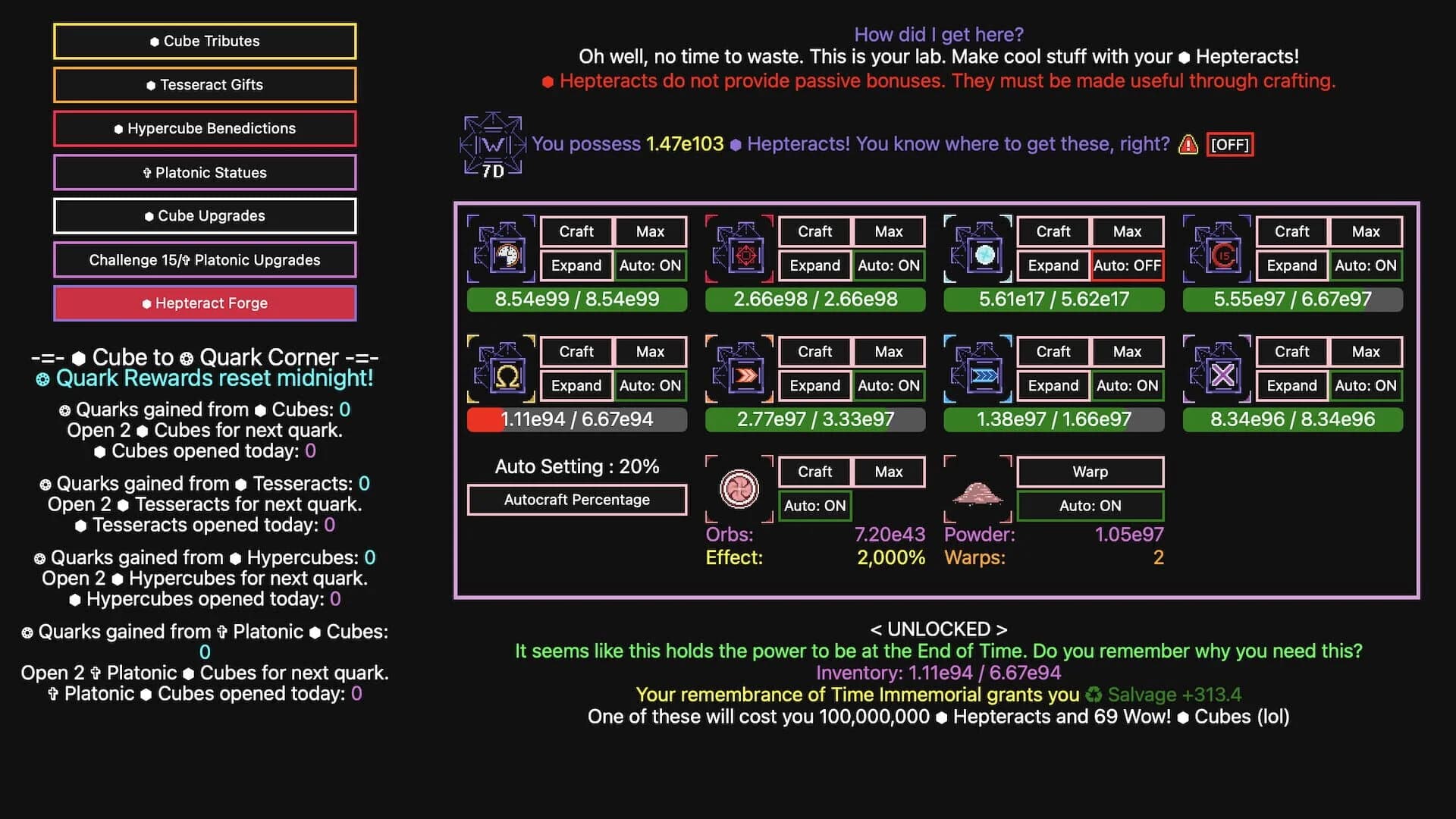 Synergism screenshot 4