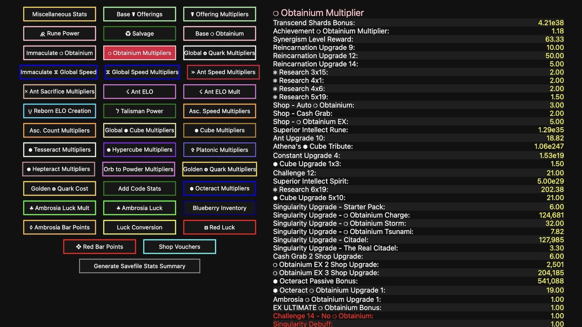 Synergism screenshot 5
