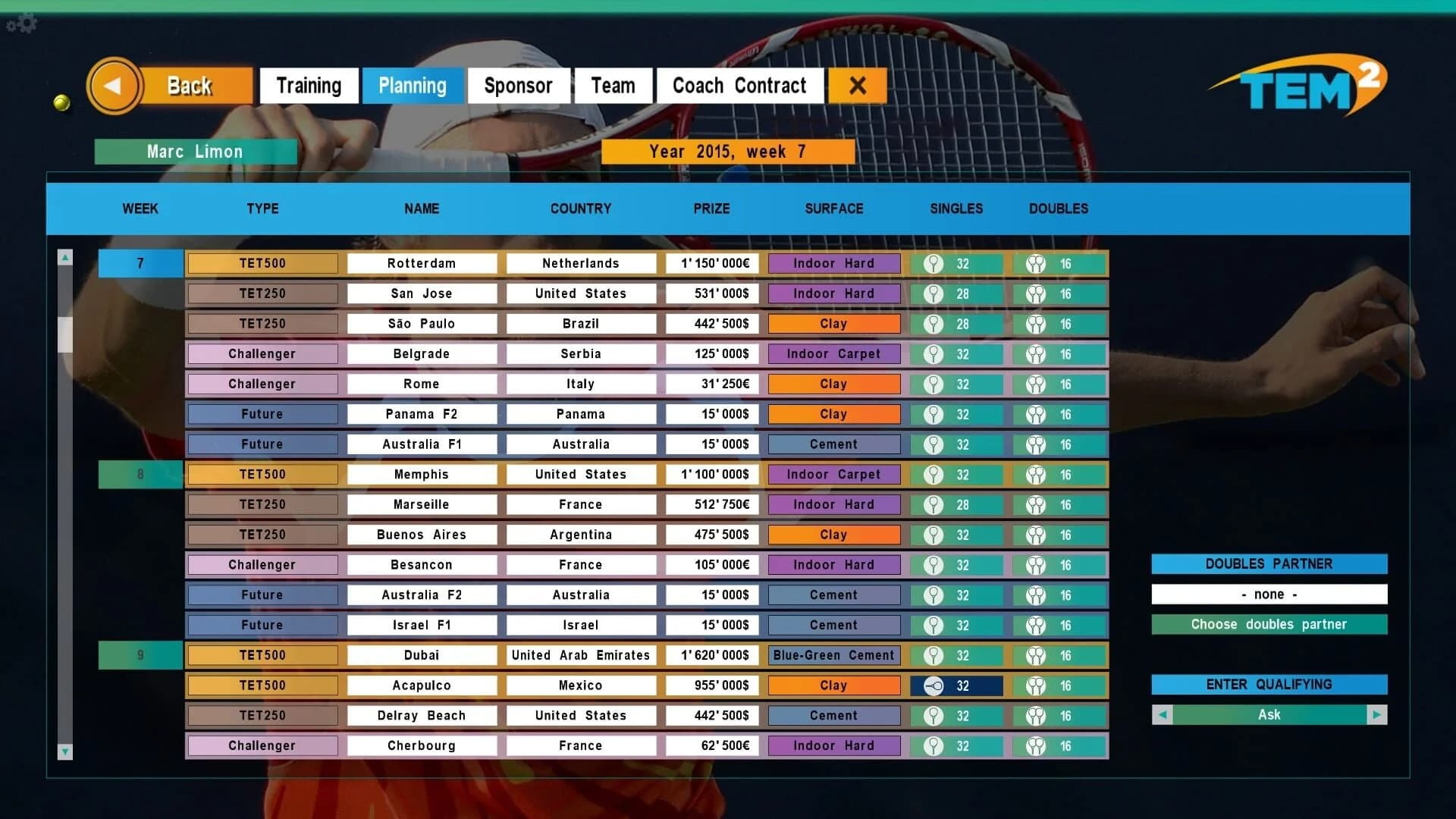 Tennis Elbow Manager 2 screenshot 3