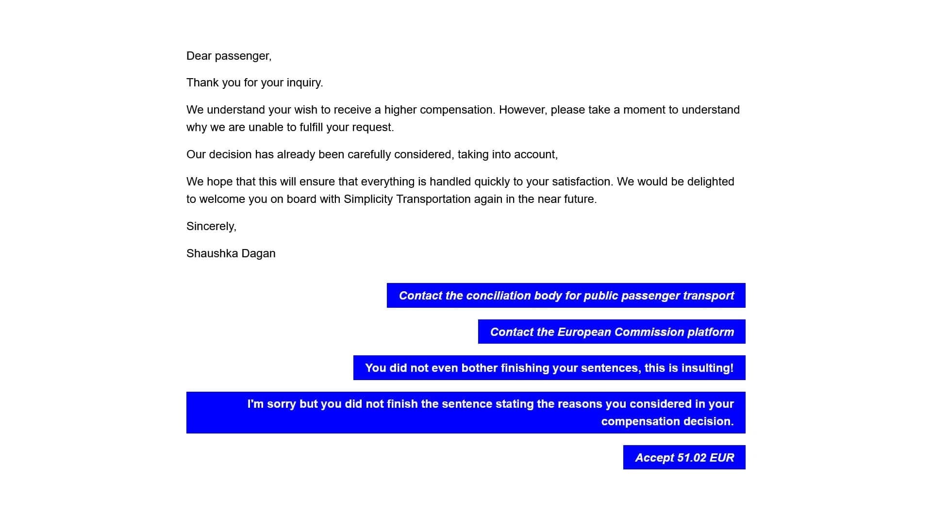 Thank You For Your Inquiry screenshot 4