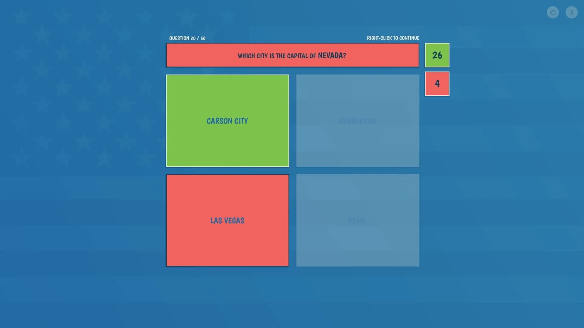 The 50 States Quiz screenshot 2