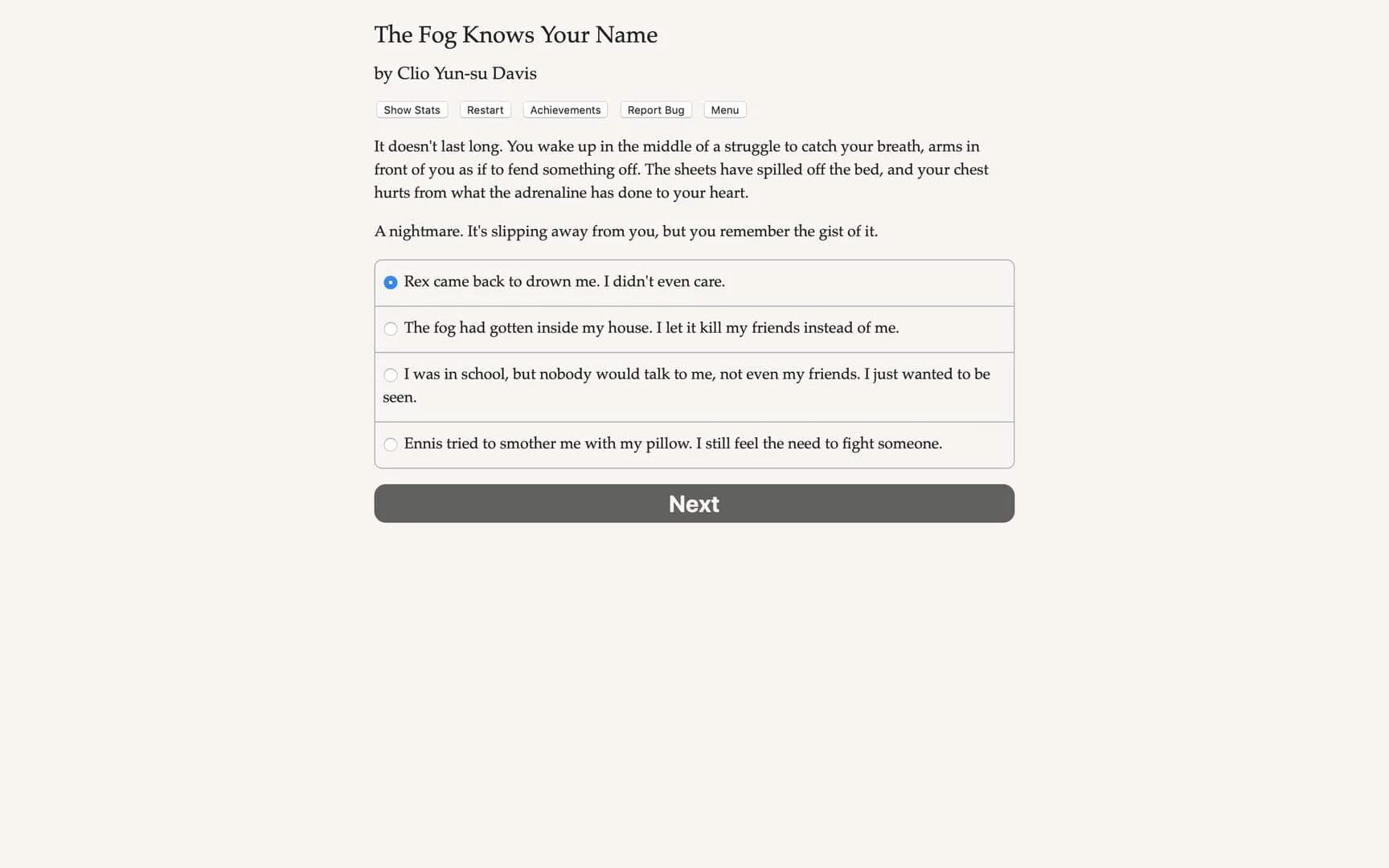 The Fog Knows Your Name screenshot 1