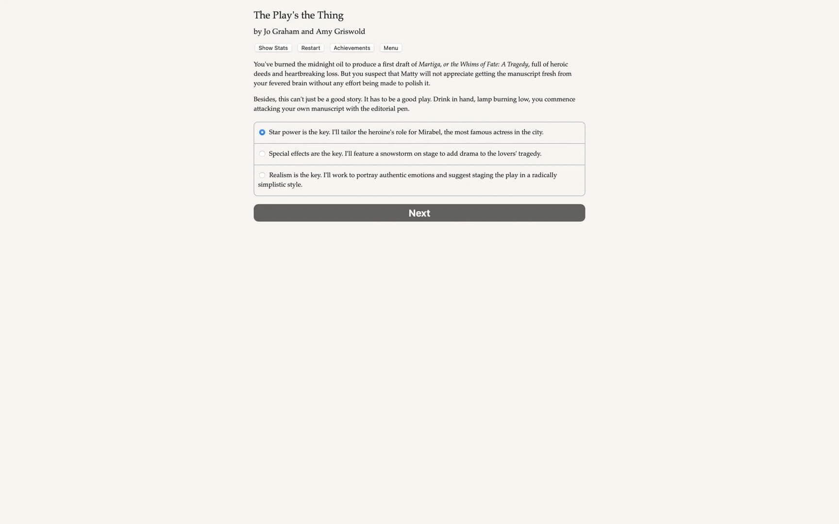 The Play's the Thing screenshot 2