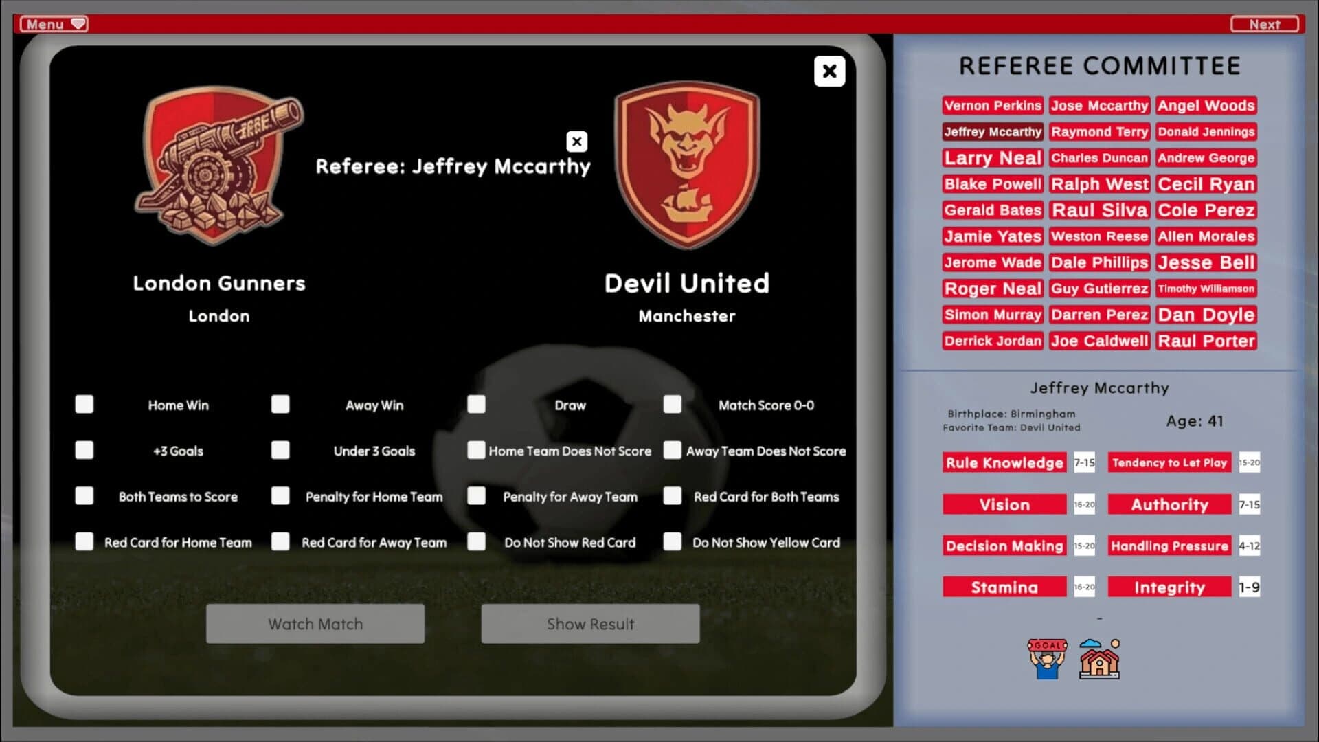 The Referee Committee screenshot 2
