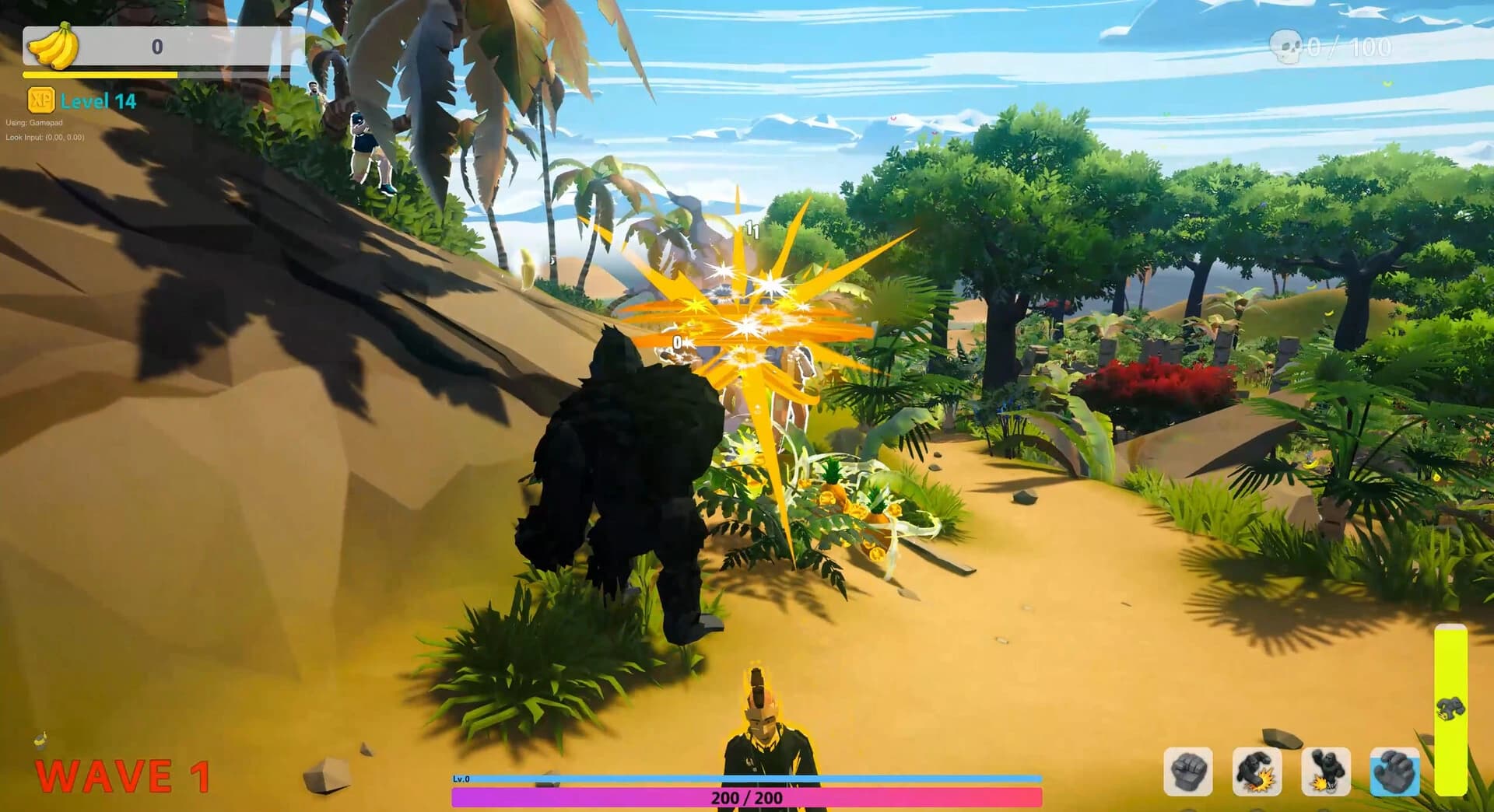 The Showdown: Gorilla vs 100 screenshot 2