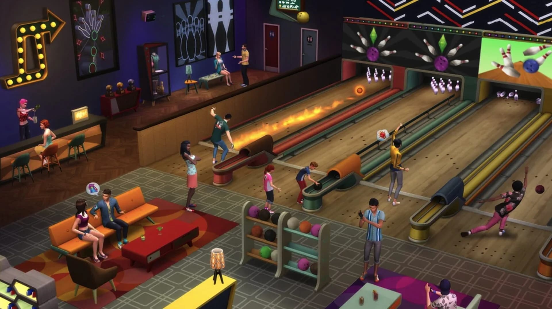 The Sims 4: Bowling Night Stuff screenshot 2