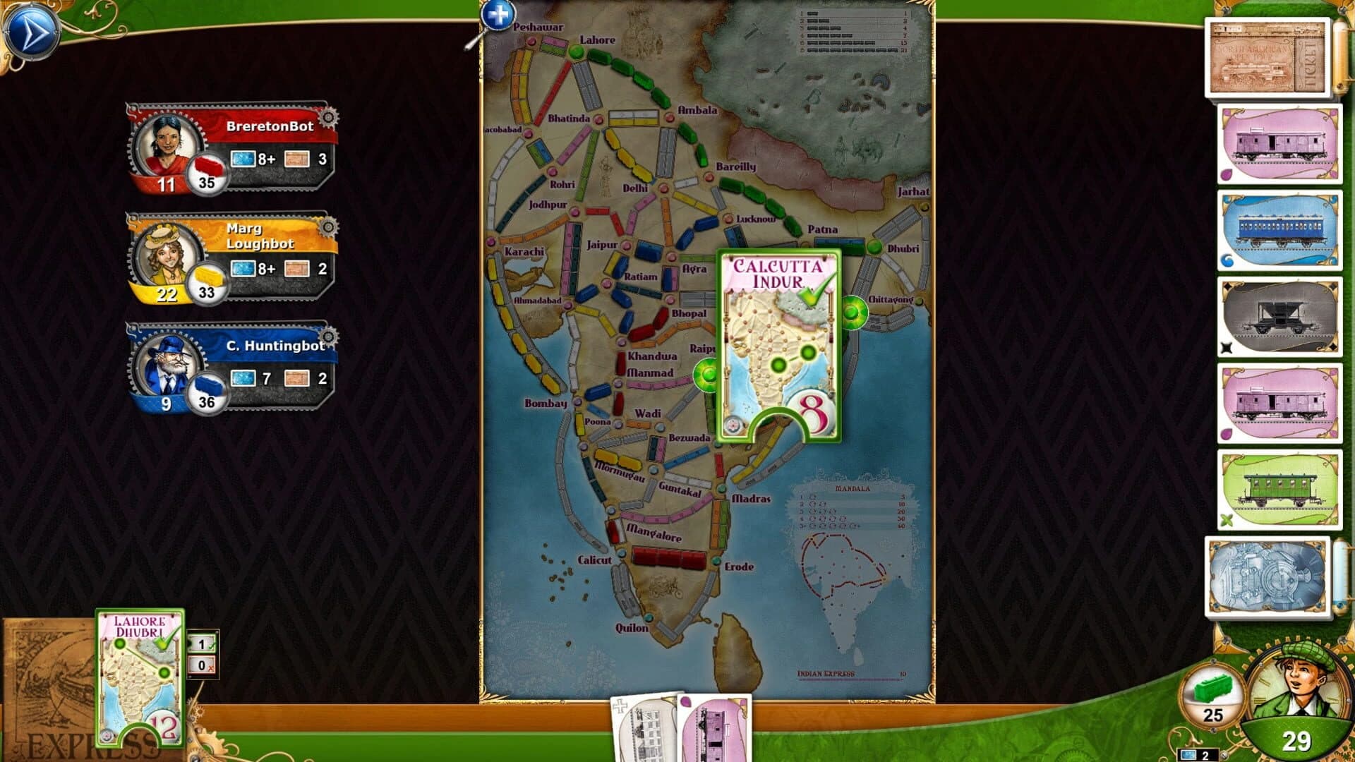 Ticket to Ride: India screenshot 5