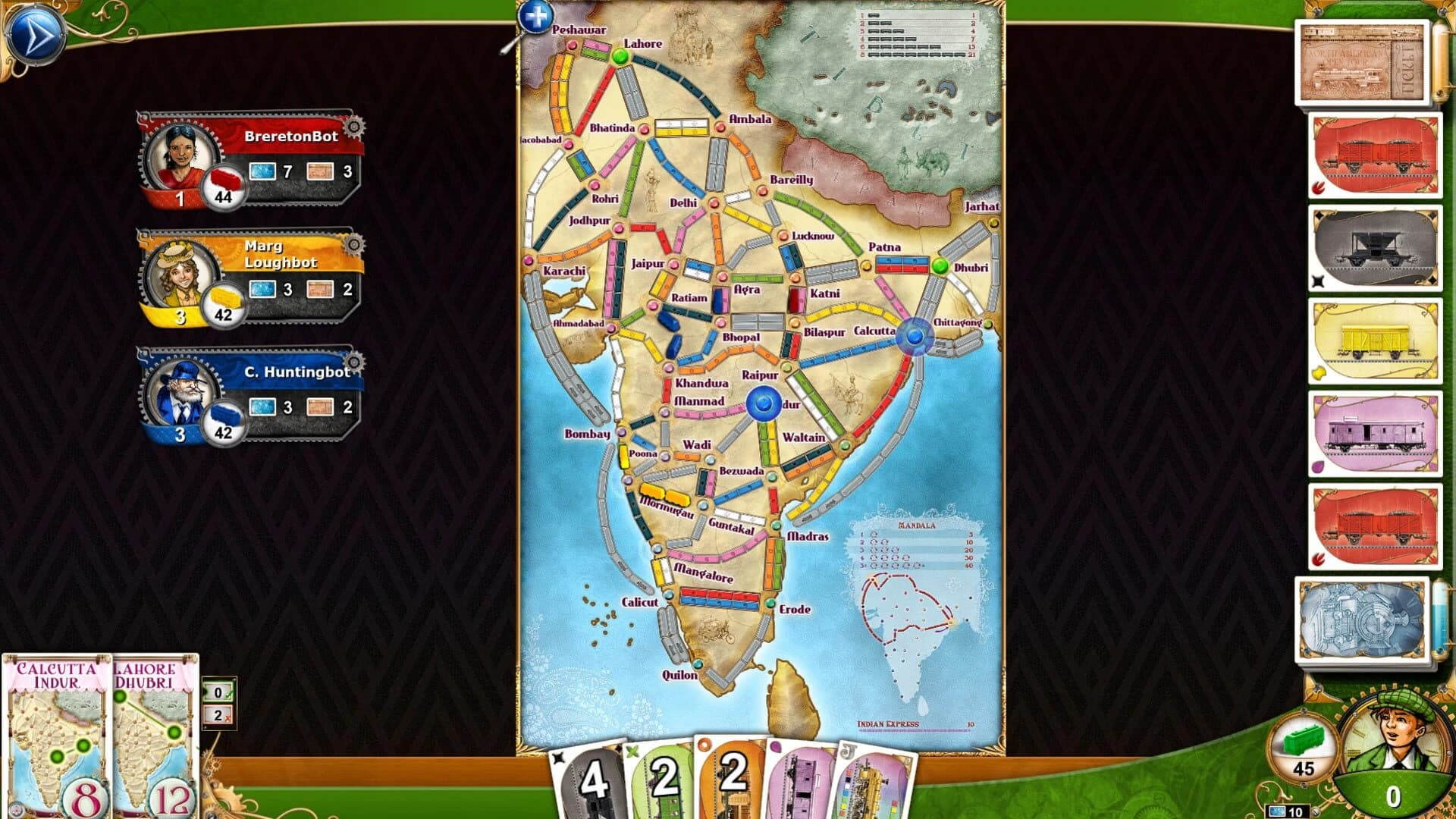 Ticket to Ride: India screenshot 3